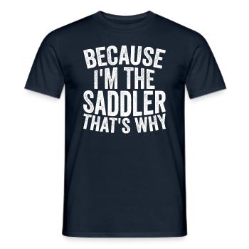Craft - Because I am the saddler - Men's T-Shirt - navy - Front - AI Model Male 178 light (178cm)