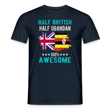 Halb Brite Halb Ugander - Männer T-Shirt - Navy - Vorne - AI Model Male 178 light (178cm)