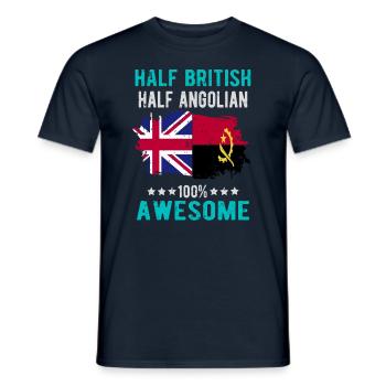 Half British Half Angolier - Men's T-Shirt - navy - Front - AI Model Male 178 light (178cm)