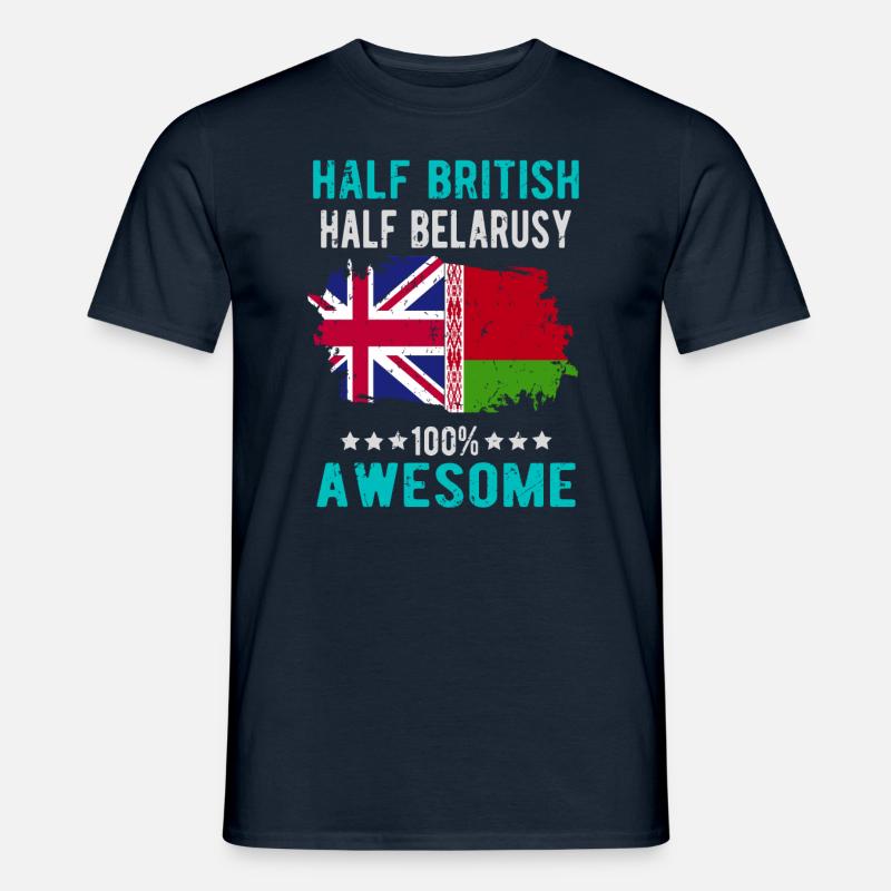 Halb Brite Halb Belarusse - Männer T-Shirt - Navy