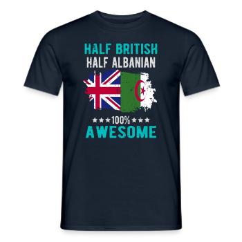 Halb Brite Halb Albaner - Männer T-Shirt - Navy - Vorne - AI Model Male 178 light (178cm)