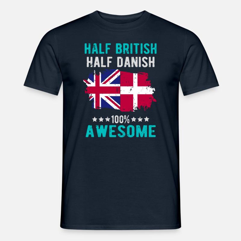 Half British Half Dane - Men's T-Shirt - navy