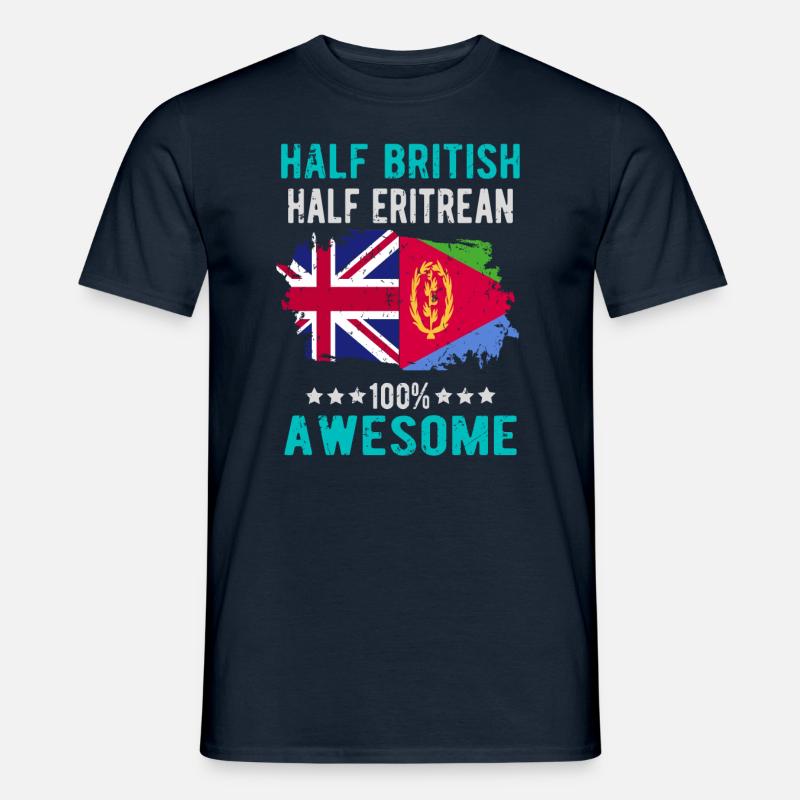 Half British Half Eritrean - Men's T-shirt - navy