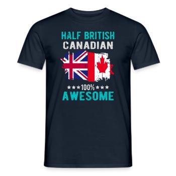 Halb Brite Halb Kanadier - Männer T-Shirt - Navy - Vorne - AI Model Male 178 light (178cm)