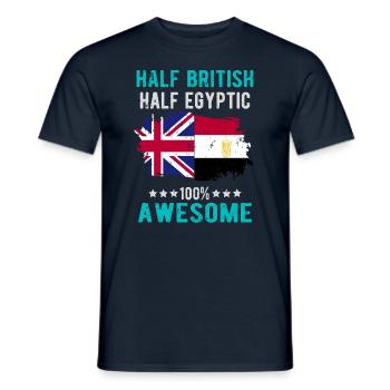 Half British Half Egyptian - Men's T-Shirt - navy - Front - AI Model Male 178 light (178cm)