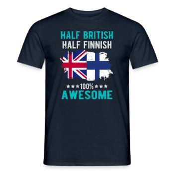 Halb Brite Halb Finne - Männer T-Shirt - Navy - Vorne - AI Model Male 178 light (178cm)