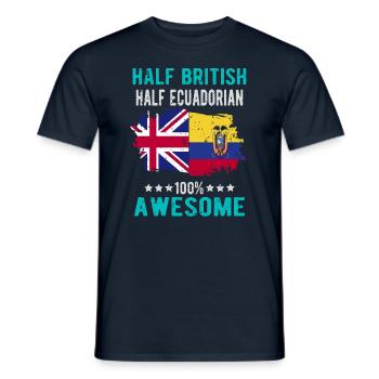 Halb Brite Halb Ecuadorianer - Männer T-Shirt - Navy - Vorne - AI Model Male 178 light (178cm)