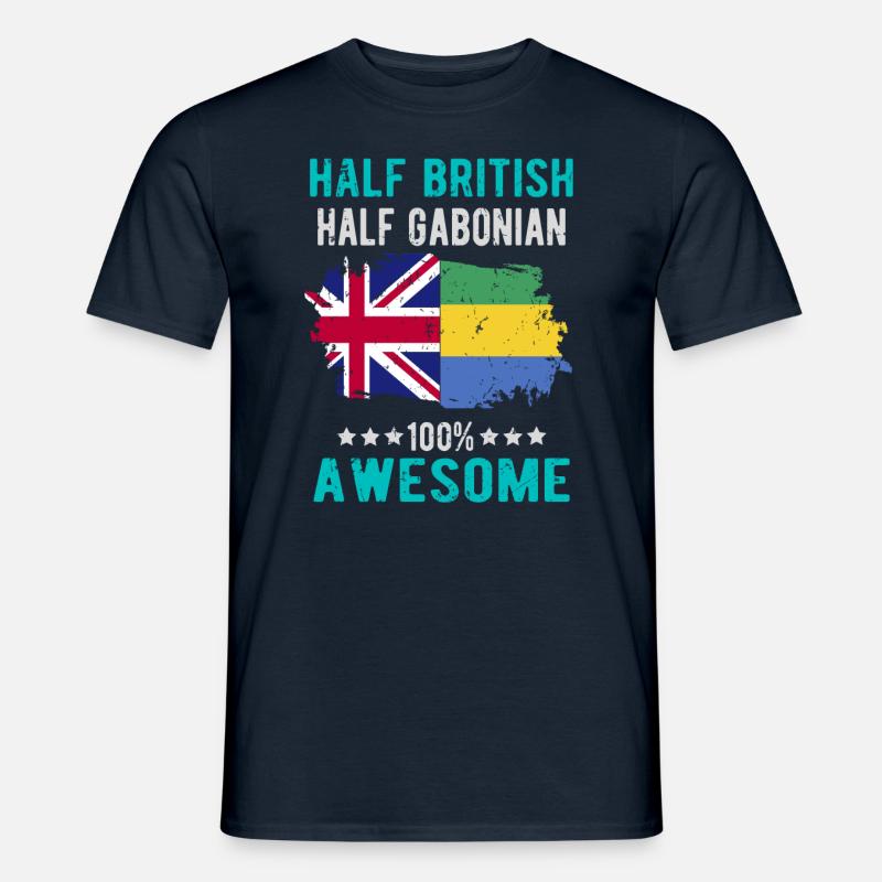 Halb Brite Halb Gabuner - Männer T-Shirt - Navy