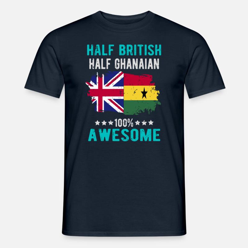 Half British Half Ghanese - Men’s T-shirt - navy