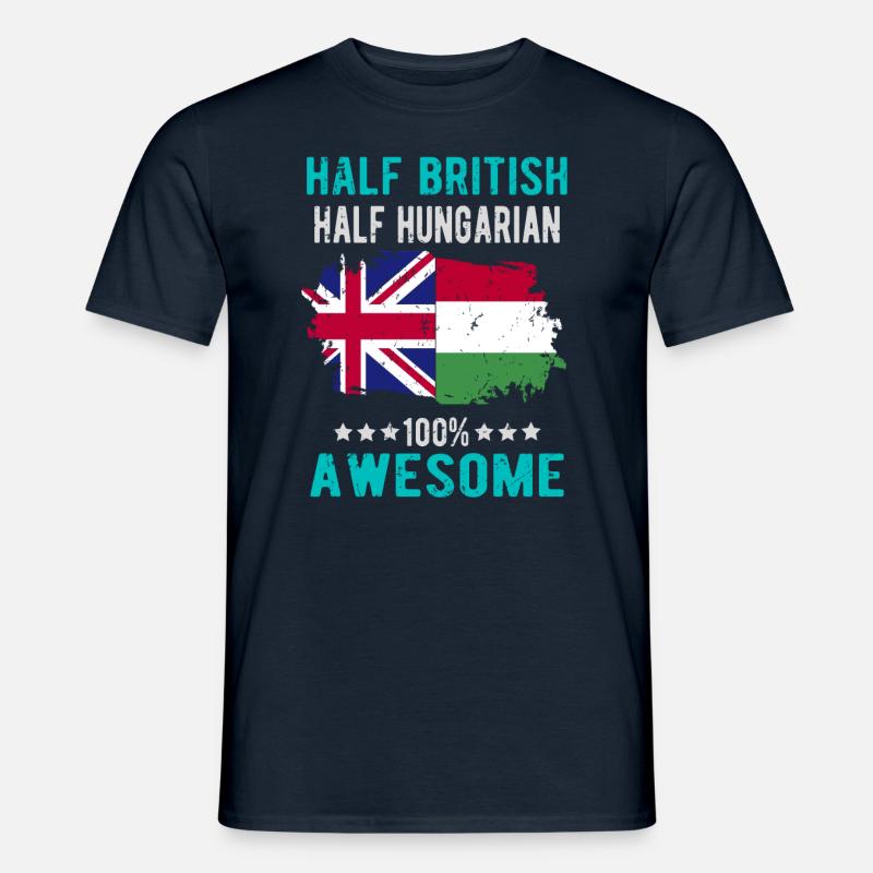 Halb Brite Halb Ungar - Männer T-Shirt - Navy