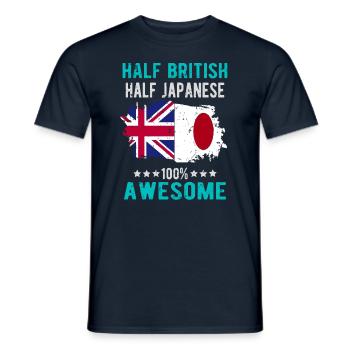 Halb Brite Halb Japaner - Männer T-Shirt - Navy - Vorne - AI Model Male 178 light (178cm)