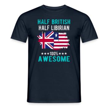 Half British Half Libyan - Men's T-Shirt - navy - Front - AI Model Male 178 light (178cm)