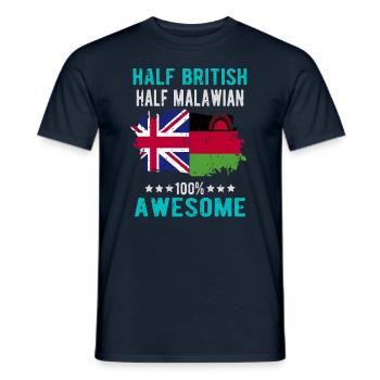 Half British Half Malawi - Men's T-Shirt - navy - Front - AI Model Male 178 light (178cm)