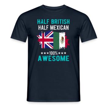 Halb Brite Halb Mexikaner - Männer T-Shirt - Navy - Vorne - AI Model Male 178 light (178cm)