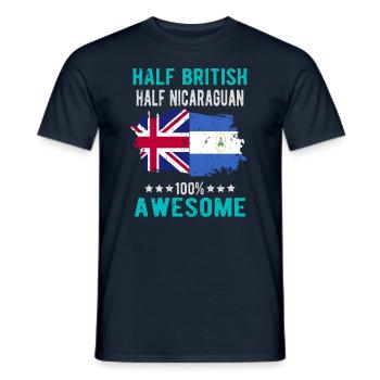 Halb Brite Halb Nicaraguaner - Männer T-Shirt - Navy - Vorne - AI Model Male 178 light (178cm)