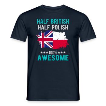 Half British Half Singaporean - Men's T-Shirt - navy - Front - AI Model Male 178 light (178cm)