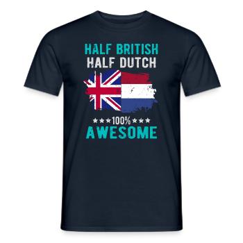 Halb Brite Halb Niederländer - Männer T-Shirt - Navy - Vorne - AI Model Male 178 light (178cm)