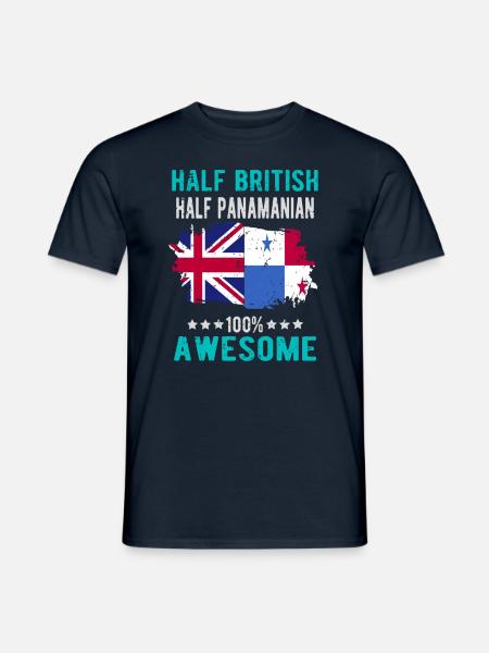 Half British Half Panama - Men's T-Shirt - navy
