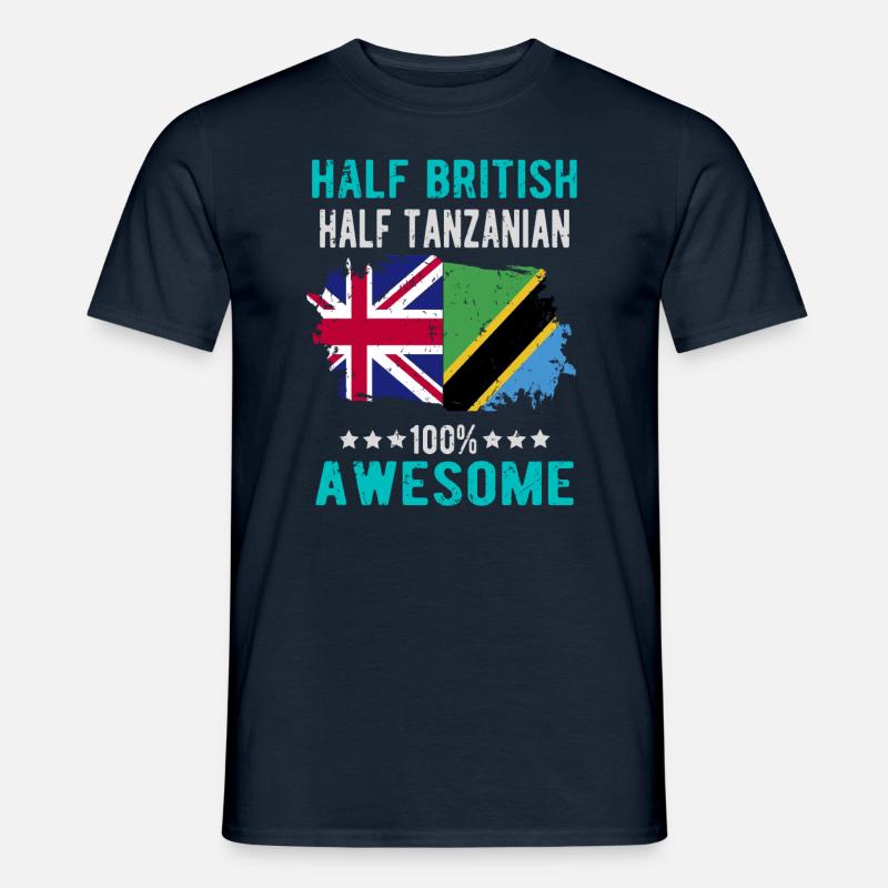 Half British Half Tanzanian - Men’s T-shirt - navy