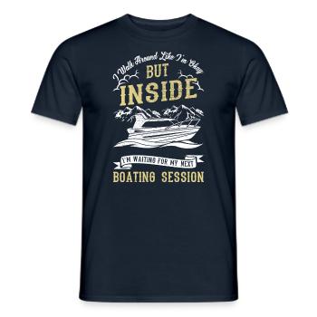Je vais bien - navigation de plaisance - T-shirt homme - marine - Devant - AI Model Male 178 light (178cm)