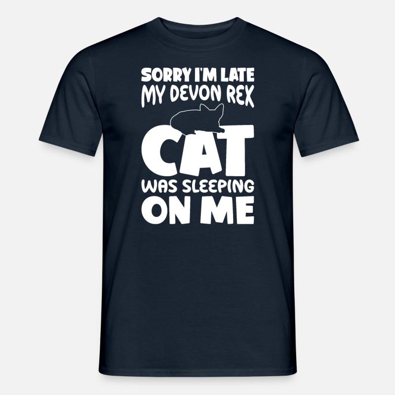 Entschuldigung, Ich Bin Zu Spät - Devon Rex Cat - Männer T-Shirt - Navy