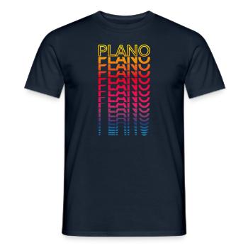 Retro Nostalgic USA City - Rainbow Plano - T-shirt homme - marine - Devant - AI Model Male 178 light (178cm)