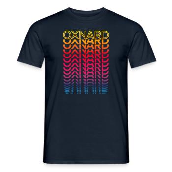 Retro Nostalgic USA City - Rainbow Oxnard - T-shirt homme - marine - Devant - AI Model Male 178 light (178cm)