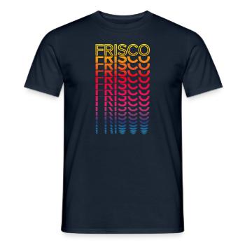 Retro Nostalgic USA City - Rainbow Frisco - T-shirt homme - marine - Devant - AI Model Male 178 light (178cm)