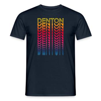 Retro Nostalgic USA City - Rainbow Denton - T-shirt homme - marine - Devant - AI Model Male 178 light (178cm)