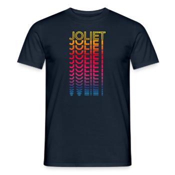 Retro Nostalgic USA City - Rainbow Joliet - T-shirt homme - marine - Devant - AI Model Male 178 light (178cm)