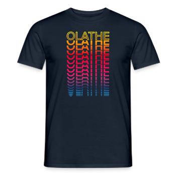 Retro Nostalgic USA City - Rainbow Olathe - Men's T-Shirt - navy - Front - AI Model Male 178 light (178cm)