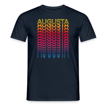 Retro Nostalgic USA City - Rainbow Augusta - T-shirt homme - marine - Devant - AI Model Male 178 light (178cm)