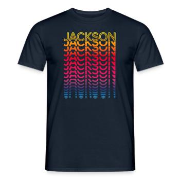 Retro Nostalgic USA City - Rainbow Jackson - Men's T-Shirt - navy - Front - AI Model Male 178 light (178cm)