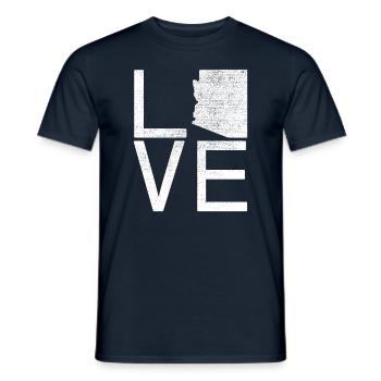USA State - Love Map Arizona - Männer T-Shirt - Navy - Vorne - AI Model Male 178 light (178cm)