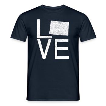 USA State - Love Map Colorado - Männer T-Shirt - Navy - Vorne - AI Model Male 178 light (178cm)