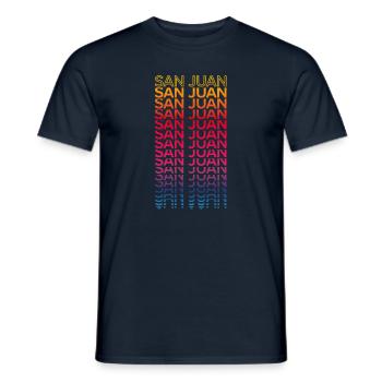 Retro Nostalgic USA City - Rainbow San Juan - Men's T-Shirt - navy - Front - AI Model Male 178 light (178cm)