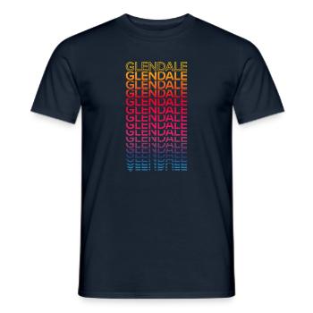 Retro Nostalgic USA City - Rainbow Glendale - T-shirt homme - marine - Devant - AI Model Male 178 light (178cm)