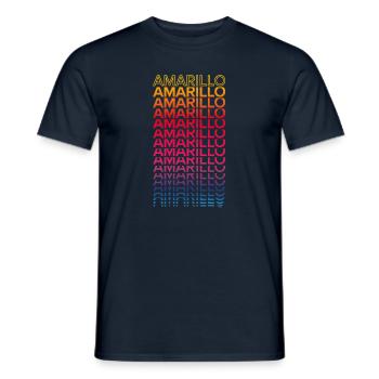 Retro Nostalgisch USA Stadt - Regenbogen Amarillo - Männer T-Shirt - Navy - Vorne - AI Model Male 178 light (178cm)