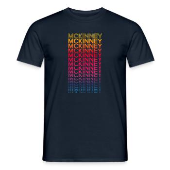 Retro Nostalgic USA City - Rainbow Mckinney - T-shirt homme - marine - Devant - AI Model Male 178 light (178cm)