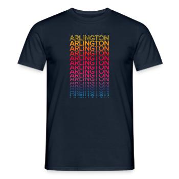 Retro Nostalgic USA City - Rainbow Arlington - Men's T-Shirt - navy - Front - AI Model Male 178 light (178cm)