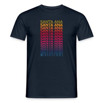 Retro Nostalgic USA City - Rainbow Santa Ana - Men's T-Shirt - navy - Front - AI Model Male 178 light (178cm)
