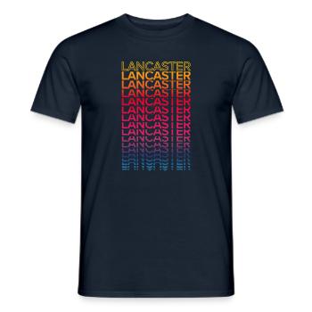 Retro Nostalgisch USA Stadt - Regenbogen Lancaster - Männer T-Shirt - Navy - Vorne - AI Model Male 178 light (178cm)