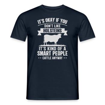 Des gens intelligents - Kuh-Holsteins - T-shirt homme - marine - Devant - AI Model Male 178 light (178cm)
