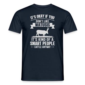 Personnes intelligentes - Cow Watusis - T-shirt homme - marine - Devant - AI Model Male 178 light (178cm)