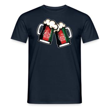 Afghanistan Flag Tasse de bière fraîche - T-shirt homme - marine - Devant - AI Model Male 178 light (178cm)
