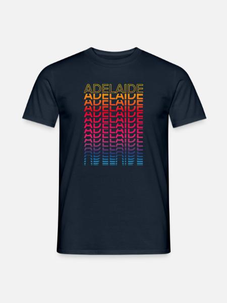 Retro Nostalgisch Stadt - Regenbogen Adelaide - Mænd T-shirt - marineblå