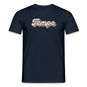 Nostalgic 70s USA City - Vintage Tempe - Men's T-Shirt - navy - Front - AI Model Male 178 light (178cm)