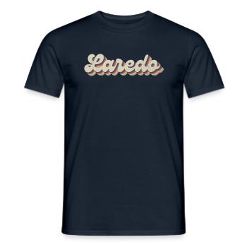 Nostalgique usa city des années 70 - Vintage Laredo - T-shirt homme - marine - Devant - AI Model Male 178 light (178cm)