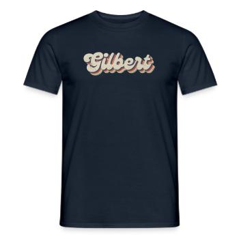 Nostalgic 70s USA City - Vintage Gilbert - Men's T-Shirt - navy - Front - AI Model Male 178 light (178cm)