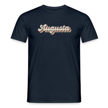Nostalgique usa city des années 70 - Vintage Augusta - T-shirt homme - marine - Devant - AI Model Male 178 light (178cm)